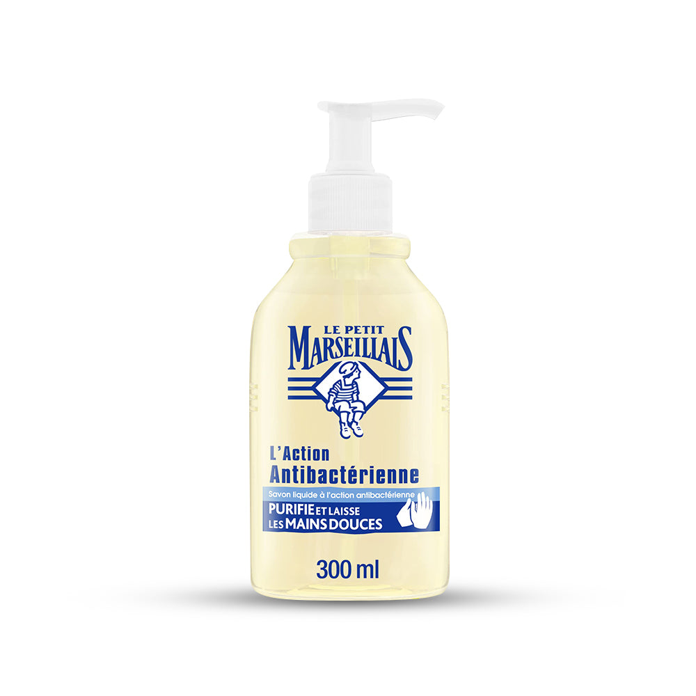 Savon liquide Le petit marseillais l'action antibactérienne